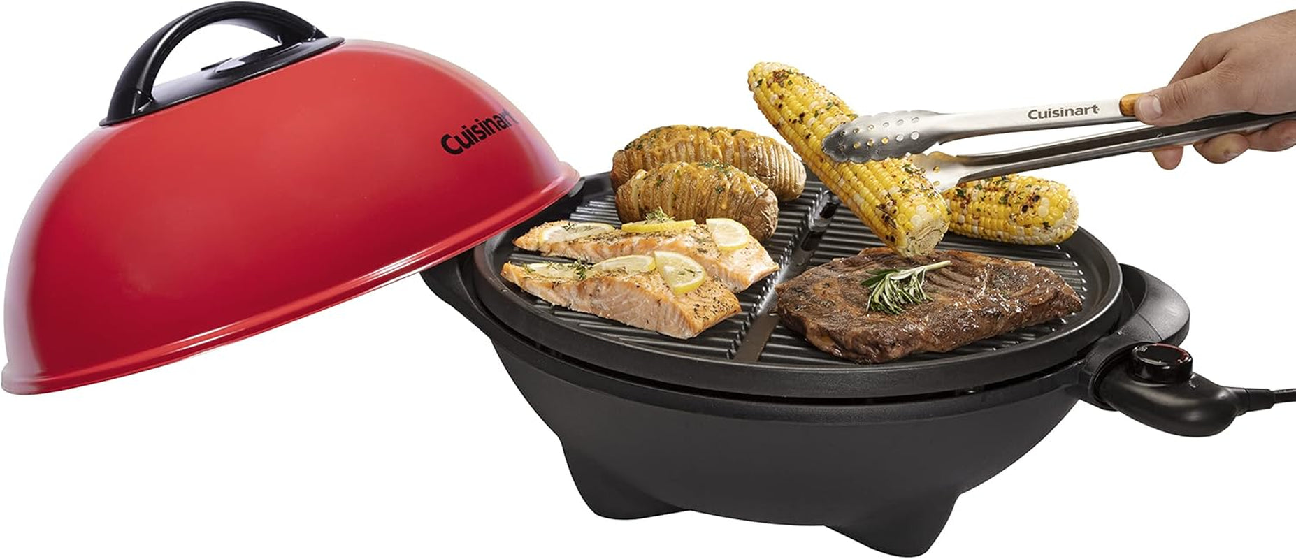 Cuisinart Indoor/Outdoor Electric Grill. 2-In-1 Portable BBQ with Non-Stick Cooking Surface. Electric Grill Outdoor with Adjustable Heat. Stand/Tabletop Options for Cookouts. Barbecues. Small Spaces - Image 13
