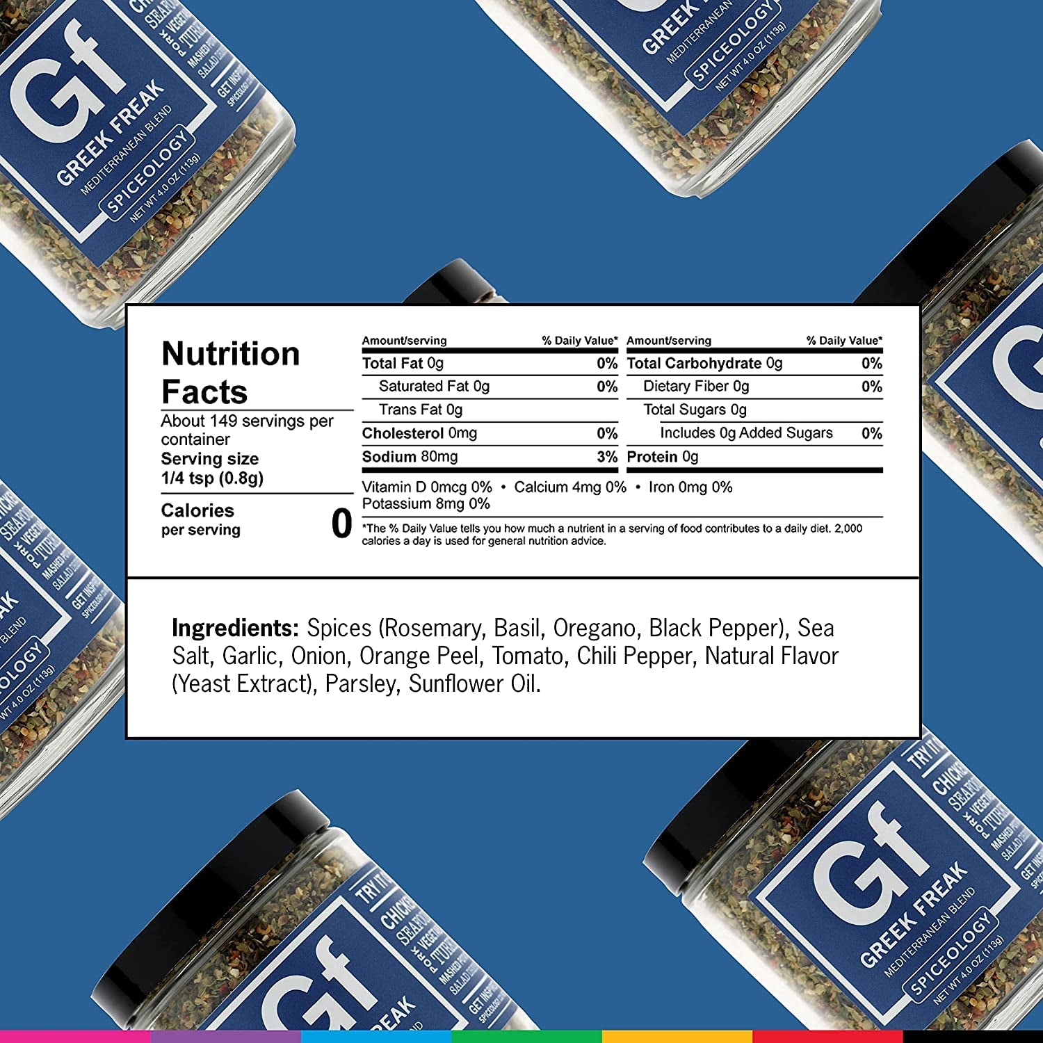 - Greek Freak Mediterranean Spice Blend - All-Purpose Rubs. Spices and Seasonings - Use On: Chicken. Chickpeas. Beef. Seafood. Pork. Vegetables. Turkey. Potatoes and Salad Dressing - 4 Oz - Image 5