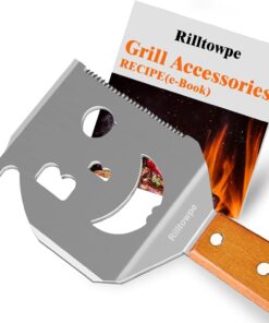 Rilltowpe BBQ Spatula. Outdoor BBQ BBQ Spatula. Wooden Handle Stainless Steel BBQ Spatula. Outdoor BBQ Accessories. Unique BBQ Gifts.