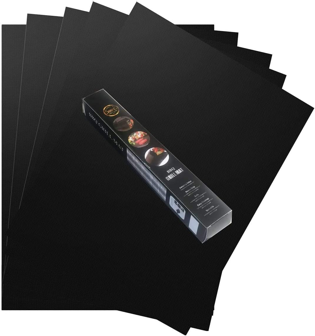 YRYM HT Grill Mats for Outdoor Grill -Set of 5 Nonstick BBQ Grill Mat 15.75 X 13. Reusable & Heavy Duty under Grill Mat. Easy to Clean. Works for Gas. Charcoal. Electric Grill - Image 8