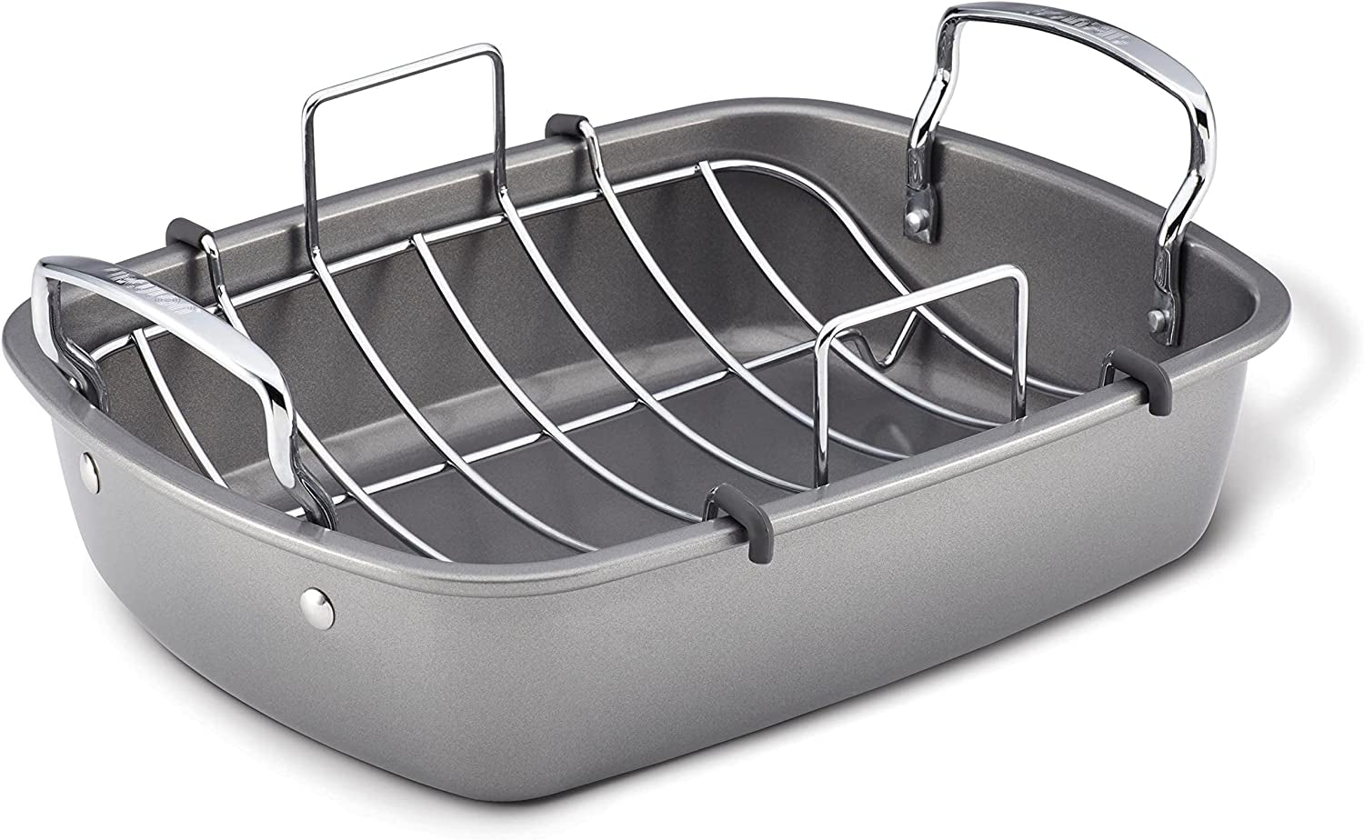 Circulon Nonstick Roasting Pan / Roaster with Rack - 17 Inch X 13 Inch. Gray - Image 10
