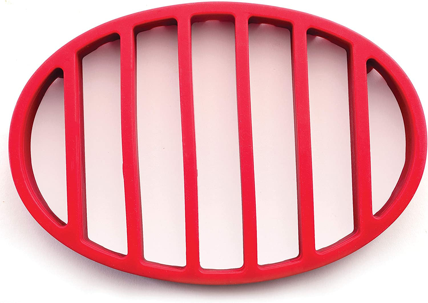 Norpro 405 Oval Silicone Roast Rack. Red 9X6 - Image 2