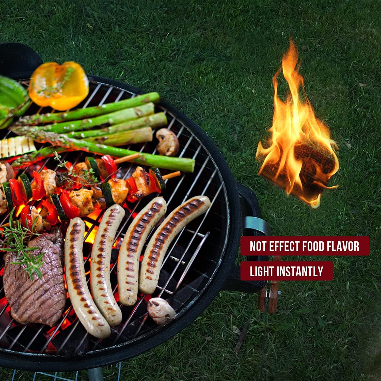 Fire Starter Squares 64 - Fire Starters for Fireplace.Chimney.Bbq Grill.Camping Fire.Wood Stove - Water Resistant and Safe Odourless - Camping Accessories - Image 5