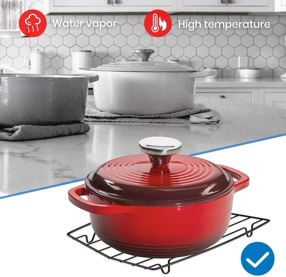 Roasting Rack for Roasting Pan.Baking Rack for Cooking. Roasting. Cooling and Grilling.V Shape Non-Stick Wire Rack.10×8 Black - Image 8