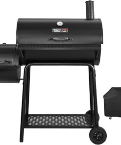 Royal Gourmet CC1830FC Charcoal Grill Offset Smoker (Grill + Cover). Black