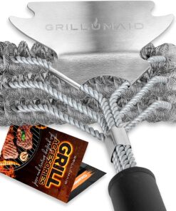 Grill Brush Bristle Free. Safe BBQ Brush Cleaner and Scraper for Outdoor Grill. 18 Stainless Grill Grate Scrubber. Cleaning Brushes for Porcelain. Weber. Gas. & Charcoal. Best Grill Accessories Gifts