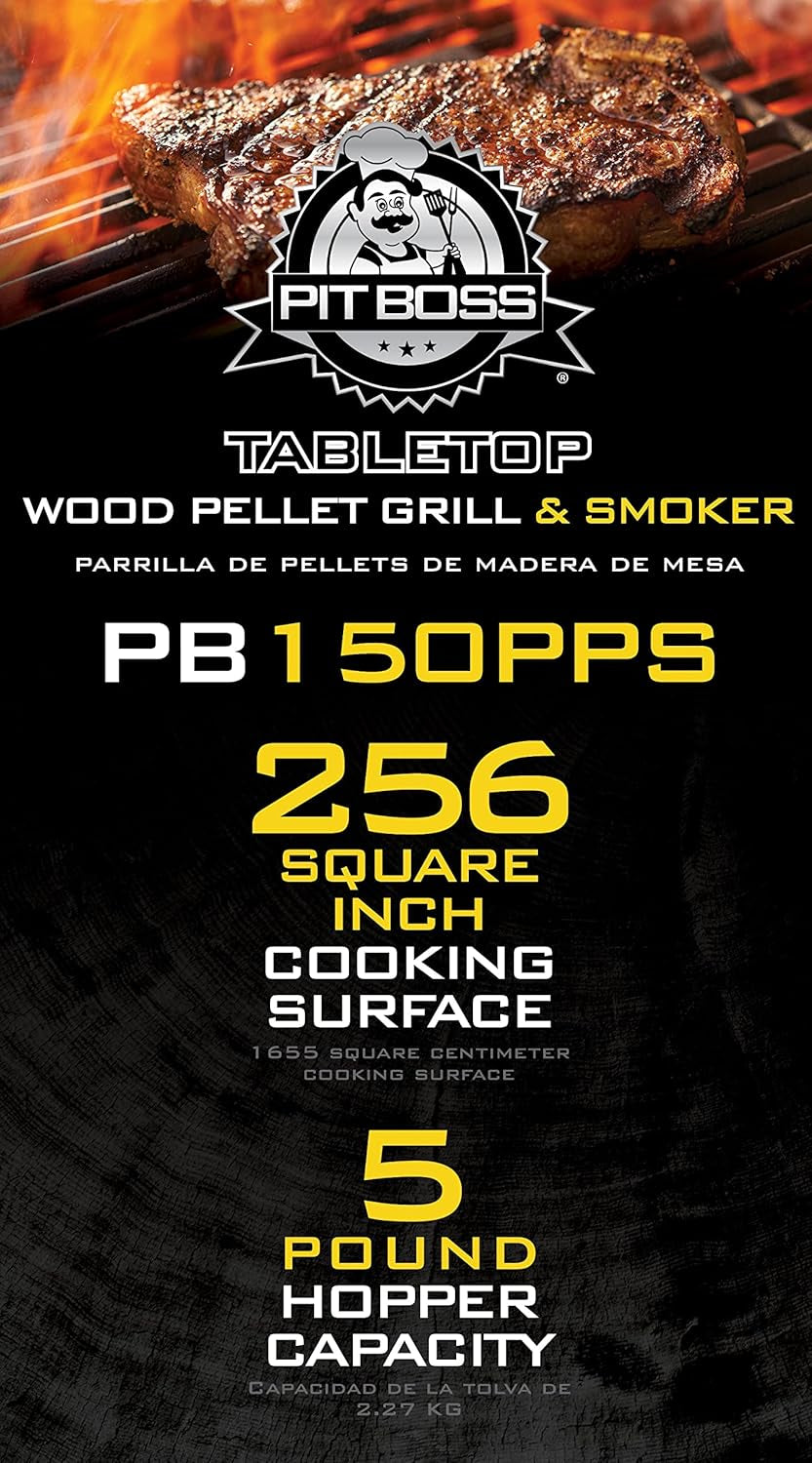 PIT BOSS 10697 Table Top Wood Grill with Temperature Control. Mahogany - Image 11