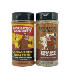 Texas and KC Rub Combo: Texas Beef BBQ Rub and Kansas City BBQ Rub for Beef. Pork. and Chicken
