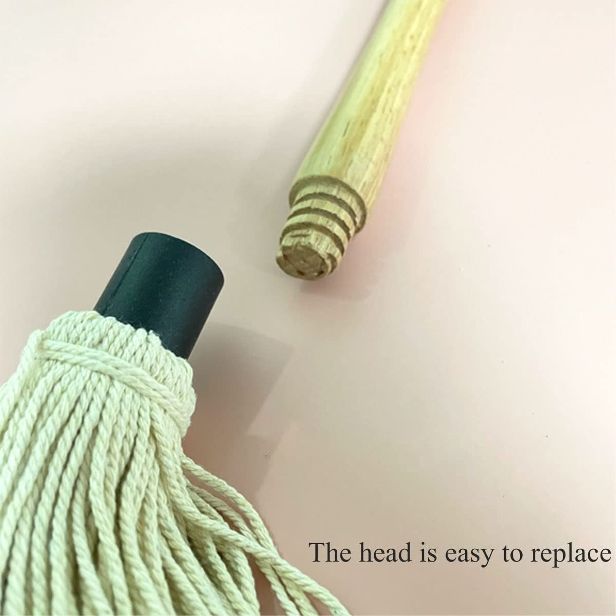 YOKIOU 18In Grill Basting Mop BBQ Mop Brushes for Sauce with 3 Extra Replacement Cotton Fiber Basting Mop Heads and 4 Pcs Silicone Basting Pastry & BBQ Brush Set - Image 4