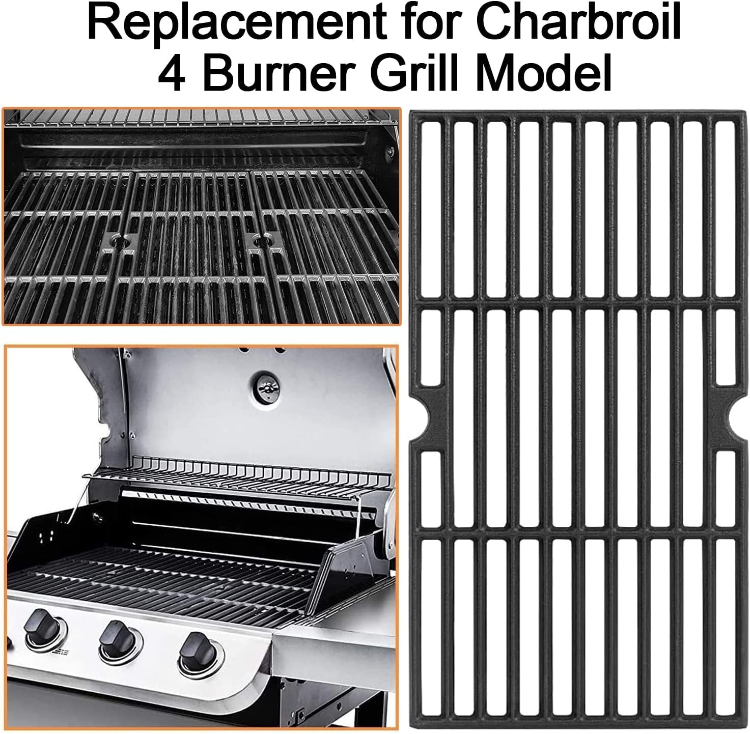 Grill Grates for Charbroil Advantage 4 Burner 463343015 463344015 463344116. Advantage 2 Coal Parts 463340516 Gas Grill. G467-0002-W1 Cast Iron Cooking Grids for Tru Infrared 463336016. 16 15/16 - Image 4