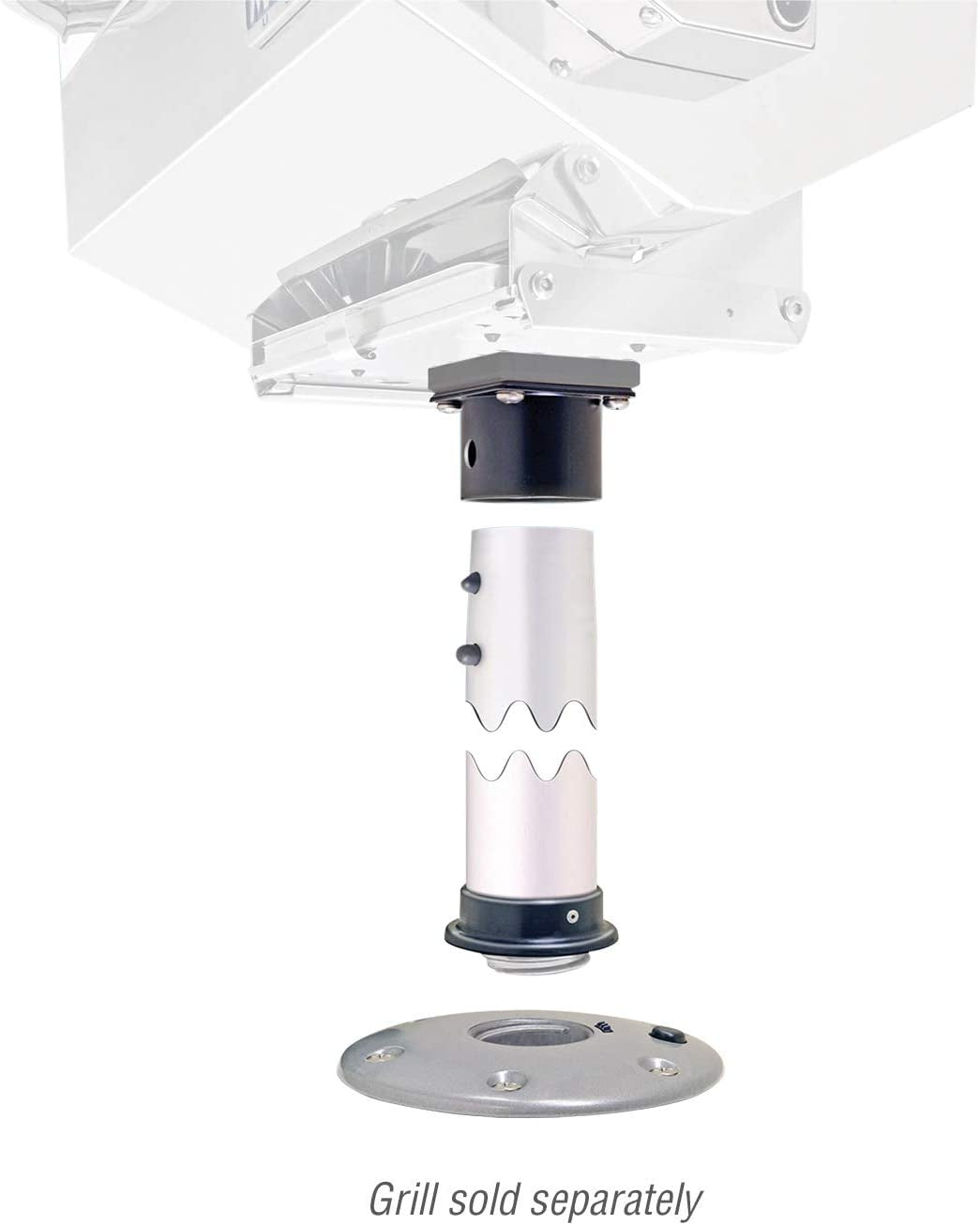 Products. Double Locking Stowable Pedestal Mount. T10-185. Silver. One Size - Image 5