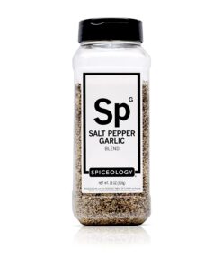 Spiceology - Salt Pepper Garlic - SPG - Use On: Steak. Chicken. Hamburgers. Brisket. Turkey. Stew - BBQ Rub - Seasoned Salt - Spices and Seasonings - Grill Seasoning