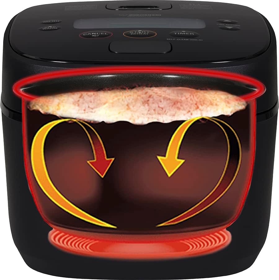 Zojirushi NW-QAC10 5.5-Cup Capacity Flat-Top Induction Cooker and Warmer with Custom Cooking Pan. Double Non-Stick Coating for Easy Clean-Up (Black) - Image 11