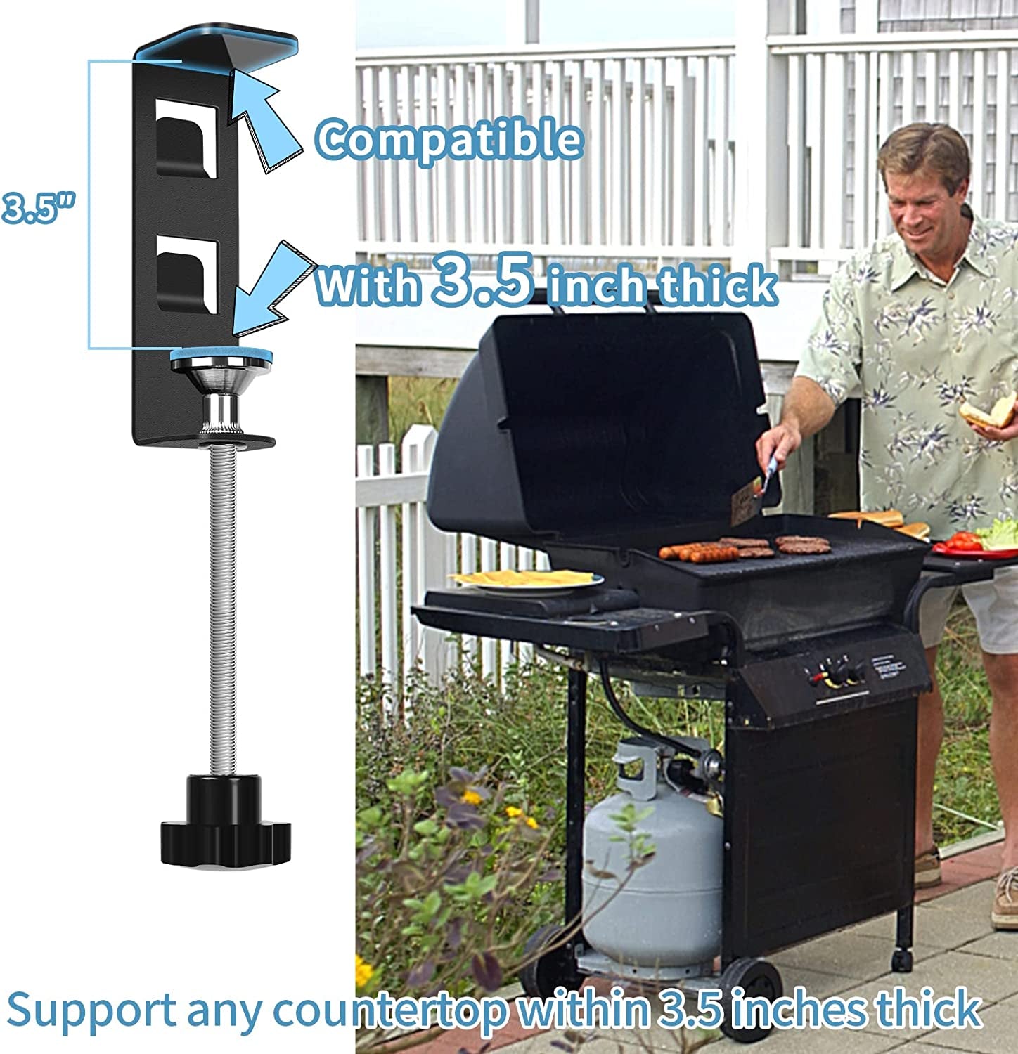 Griddle Caddy for 28/36 Blackstone Griddles/Prep Cart Space-Saving Grill Caddy No-Punch Installation of Blackstone Griddle Accessories Blackstone Griddle Caddy Is Compatible with Any Countertop - Image 3