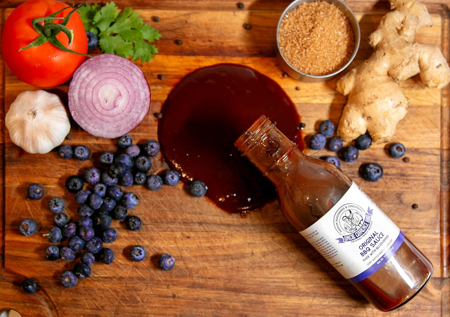 Uncle Clarence Original BBQ Sauce Made with Blueberries 2 Pack All Natural Barbecue Sauce Non GMO. No Preservatives. Vegan Great for Pork. Chicken. Beef. Vegetables - Image 2