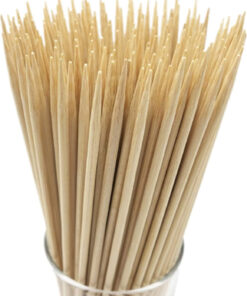 HOPELF 12 Natural Bamboo Skewers for Bbq .Appetiser .Fruit .Cocktail .Kabob .Chocolate Fountain .Grilling .Barbecue .Kitchen .Crafting and Party. Φ=4Mm. More Size Choices 6/8/10/14/16/30(100 PCS)