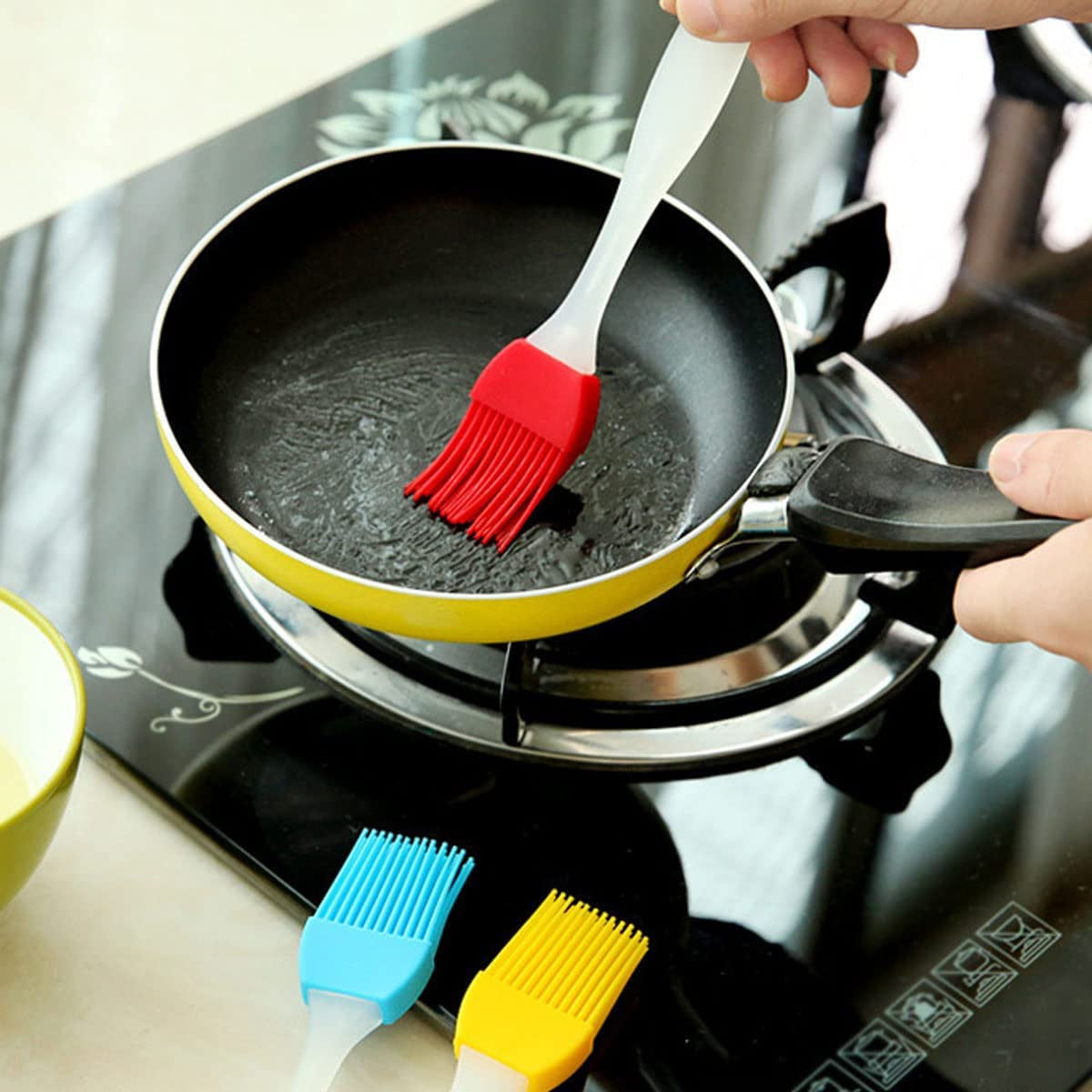 Basting Brush. Basting Brushes Grill Kitchen Silicone Pastry Cooking Brushs & BBQ Basting Brush. Varying Bright Color - Best Kitchen Gadget (Oil Brush 4 Pack) - Image 2
