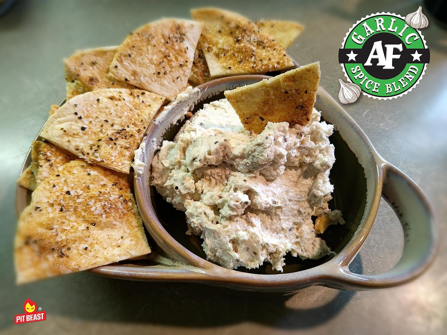 Pit Beast Garlic AF - Garlic. Salt. and Pepper BBQ Rub Seasoning | ALL PURPOSE EXTREME GARLIC FLAVOR SPICE BLEND | Chicken. Pasta. Veggies. Dips. Bread. Beef. Pork | 14Oz. - Image 3