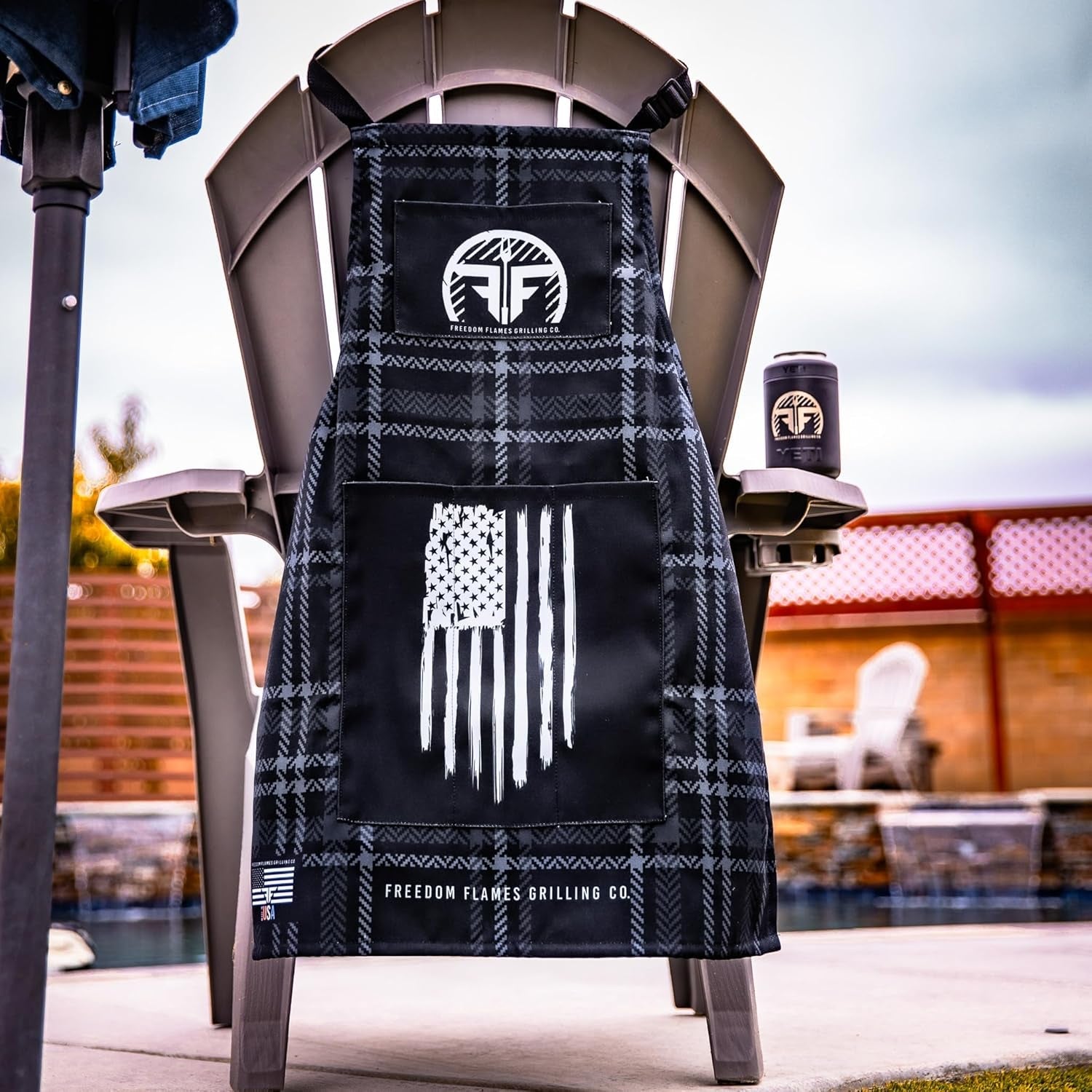 BBQ Grill Apron | Made in the USA | Kitchen Apron with Pockets | Grilling Accessory for Barbecue & Meat Smoker - Image 8