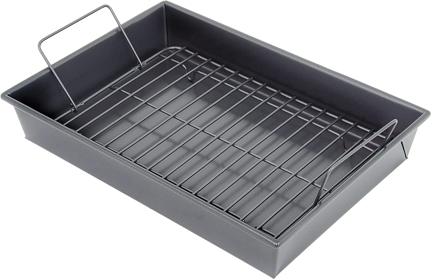 Chicago Metallic 16947 Professional Roast Pan with Non-Stick Rack. 13-Inch-By-9-Inch. Gray - Image 7