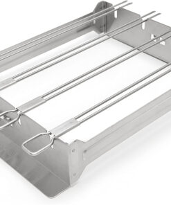 Broil King 69138 Narrow Kebab Rack. Set of 4-12-In / 30.5 Cm Skewers. Silver