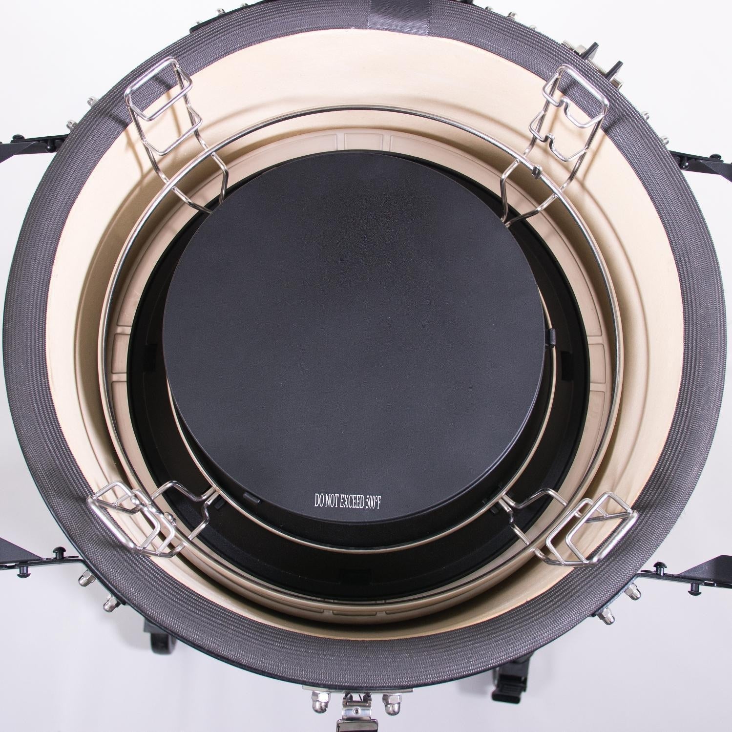 Kamado Joe: Classic Joe III w/ Cart. Hyperbolic Insert. Aluminum Side Shelves. Heat Def. D&C. Tools - Image 7