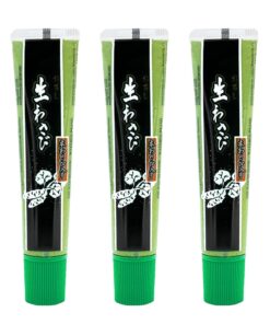 Wasabi-O Real Wasabi Paste – Authentic Japanese Fresh Wasabi Root. Mild Heat. Squeeze Tube for Sushi. Sauce. Mayo. Seafood – 3 X 1.52 Oz