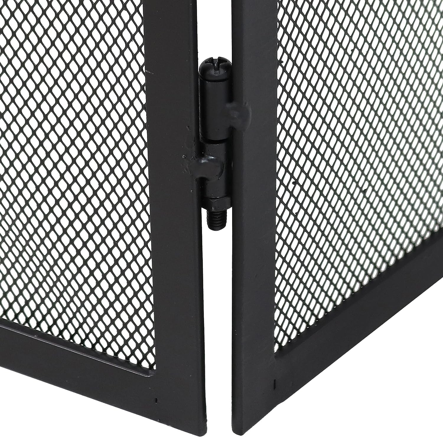 Sunnydaze Elegant Scrolling Design Steel 3-Panel Fireplace Screen with Black Powder-Coated Finish - Image 6