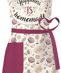 Waterproof Apron for Women with Large Pocket for Cooking & Baking - Oil and Stain Repellent