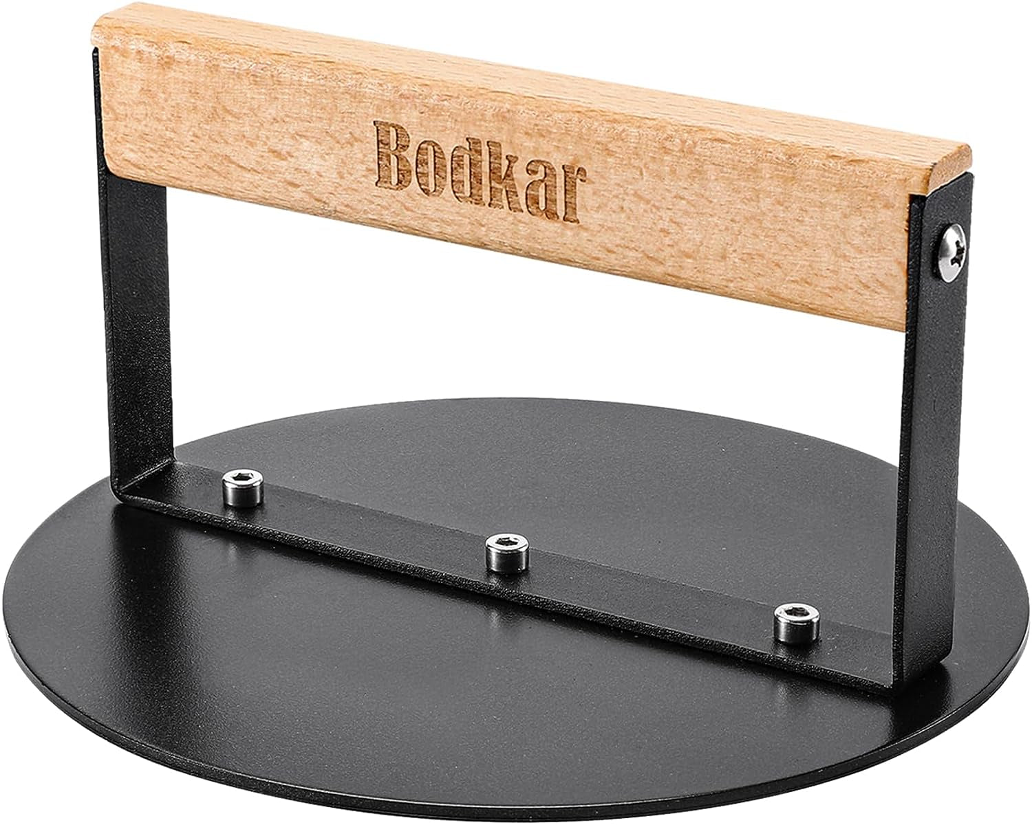 Bodkar Smash Burger Press 6 Inch. round Burger Smasher Grill Press for Griddle Bacon Press Meat Steak Press with Wood Handle - Image 4
