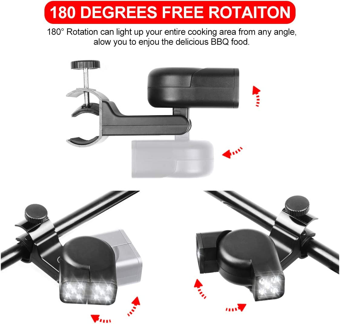 Barbecue Grill Light.Touch Switch with 10 Super Bright LED Lights. Which Can Be Rotated at Multiple Angles.Waterproof & Heat Resistant for Gas/Charcoal/Electric Grill Working/Reading/Camping/Bbq Pit - Image 3