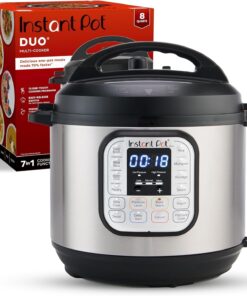 Instant Pot Duo 7-In-1 Electric Pressure Cooker. Slow Cooker. Rice Cooker. Steamer. Sauté. Yogurt Maker. Warmer & Sterilizer. Includes App with over 800 Recipes. Stainless Steel. 8 Quart