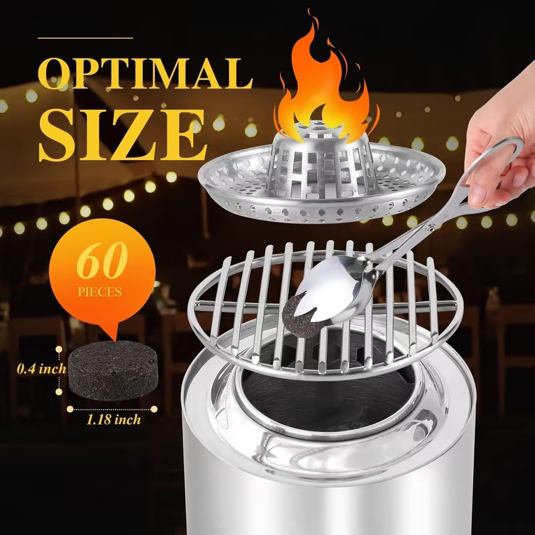 Fire Pit Starters for Solo Stove Mesa. 60 Count Fireplace Starter Great Accessories Tool for Grilling Camping Cooking Campfires and BBQ Light Fire Wood Charcoal and Sticks - Image 4
