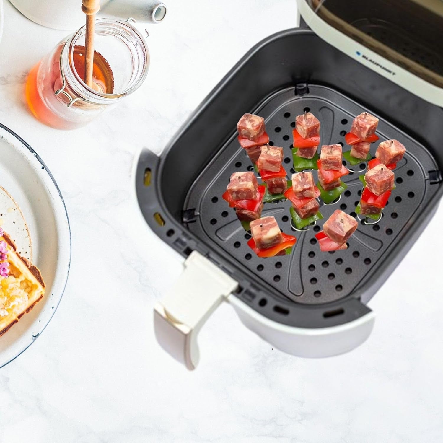 BBQ Vertical Skewers Sticks Stainless Steel Barbecue Grill Skewers for Air Fryer Stainless Steel Skewer Stand Air Fryer Grill Accessories - Image 3