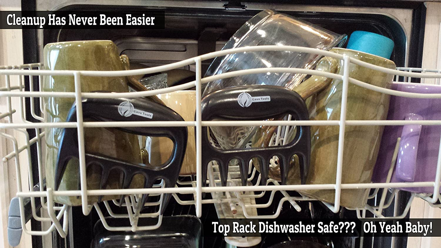 Cave Tools Meat Claws for Shredding Pulled Pork. Chicken. Turkey. and Beef- Handling & Carving Food - Barbecue Grill Accessories for Smoker. or Slow Cooker - Gun Metal - Image 5