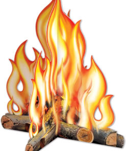 Beistle Three Dimensional Cardstock Paper Campfire Centerpiece Summer Camping Theme Western Party Decorations. Brown/Orange/Yellow. 12 X 10.5