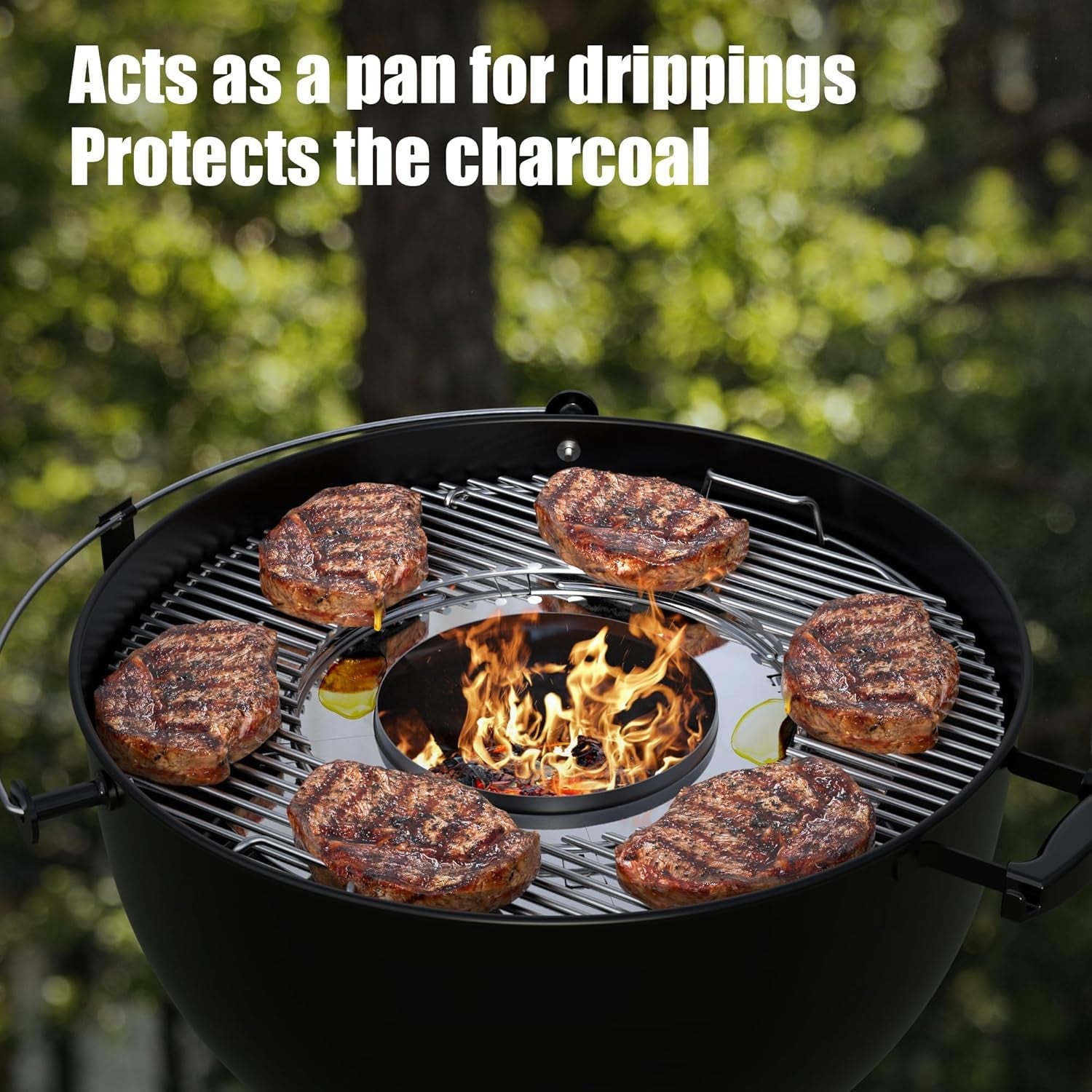 Charcoal Heat Controller for Most Weber 22'' Kettle Charcoal Grill.Bbq Whirlpool for Nexgrill Charbroil 22 in Kettle XL Kamado/Big Green Egg.Stainless Steel BBQ Charcoal Grill Accessories - Image 5