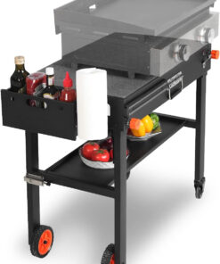 Grill Table for Blackstone Griddle. Portable Griddle Table with Caddy - Fit 17 or 22 Other Tabletop Grill. Foldable Ninja Grill Stand& Blackstone Griddle Stand for Outdoor Tailgating-Camping