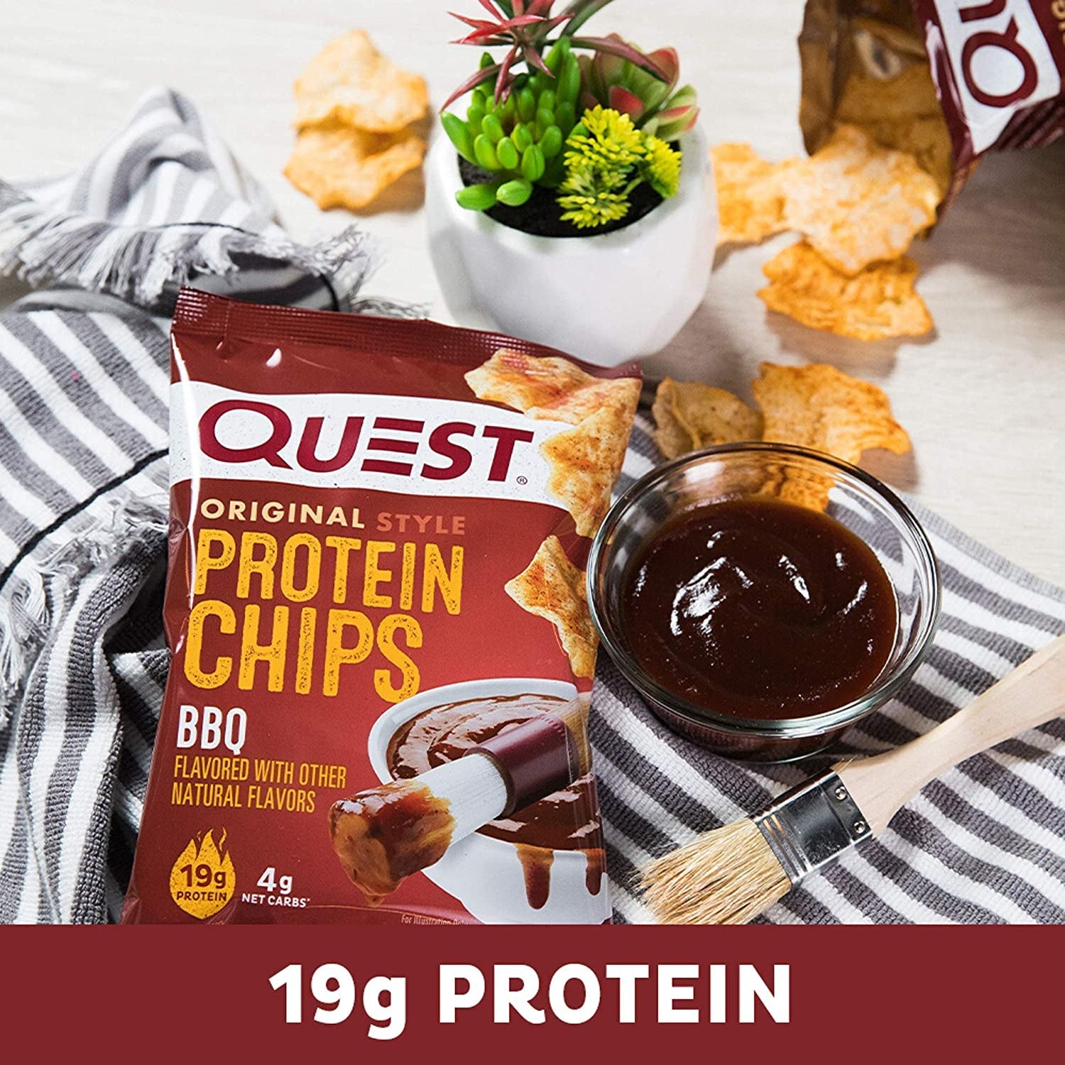 Quest Nutrition Protein Chips. BBQ. High Protein. Low Carb. 1.1 Ounce (Pack of 12) - Image 6