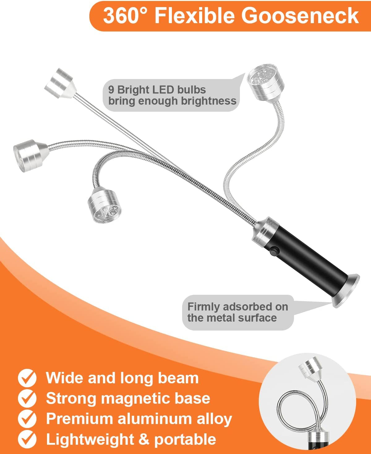 Grill Light BBQ Grilling Accessories: Unique Christmas Gifts for Men Dads Husbands Grandpas. Cool Gadgets Tools Grilliing Barbecue Supplies Stocking Stuffers. Bright Magnetic LED BBQ Lights. 2 Pack - Image 4