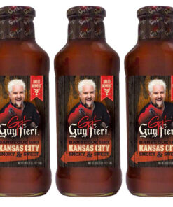 Guy Fieri Kansas City Style BBQ Sauce - Guy Fieri BBQ Sauce. Kansas City BBQ Sauce. Gluten Free Barbecue Sauces. Kansas BBQ Sauce. Smoky BBQ Sauces. No High Fructose - 19 Oz (3-Pack)
