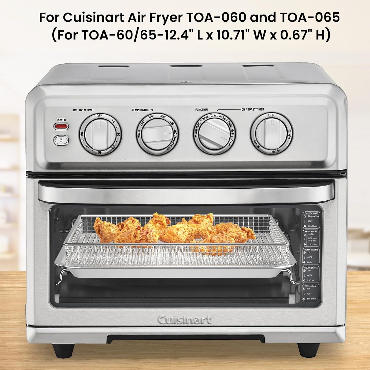Stainless Steel Air Fryer Basket and Tray.Compatible with Cuisinart Airfryer TOA-060 and TOA-065 - Image 6