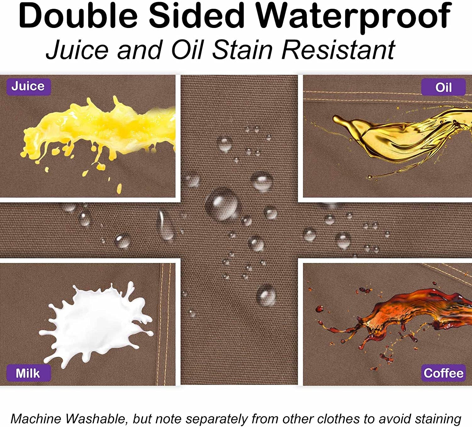 Chef Apron for Men Women with Gift Box Pack. Cross Back Apron with Pockets for Kitchen Cooking Baking Artist Painting. Cotton Canvas Work Aprons for Shop. Garden. Restaurant. Cafe (Brown. M to XXL) - Image 4