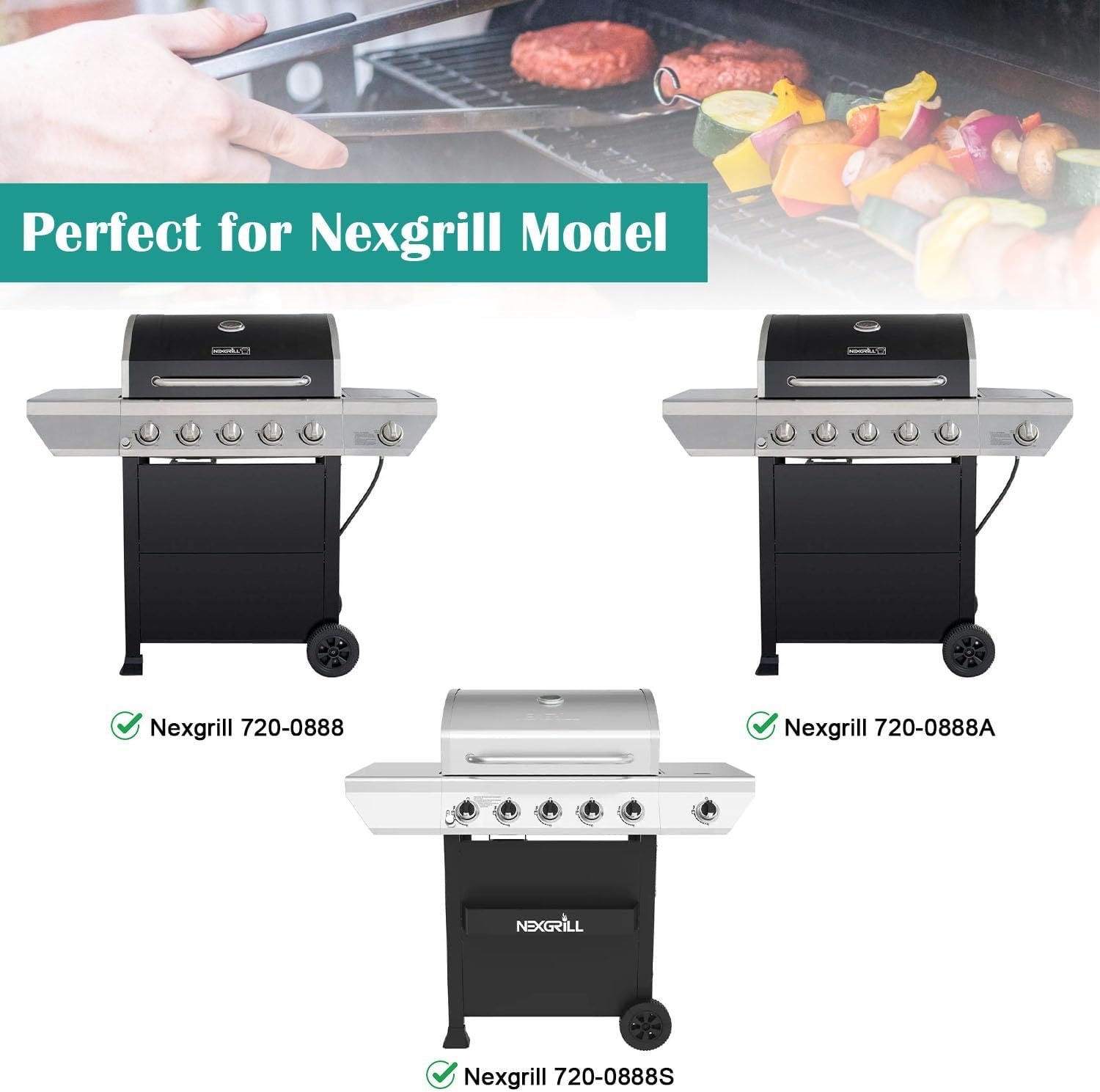 Full-Size Griddle Inserts for Home Depot Nexgrill 4 Burner 720-0830. 720-0830H. 720-0783E. Flat Top Grill Griddle for 5 Burner 720-0888N. 720-0888. 720-0697. Grills - Image 5