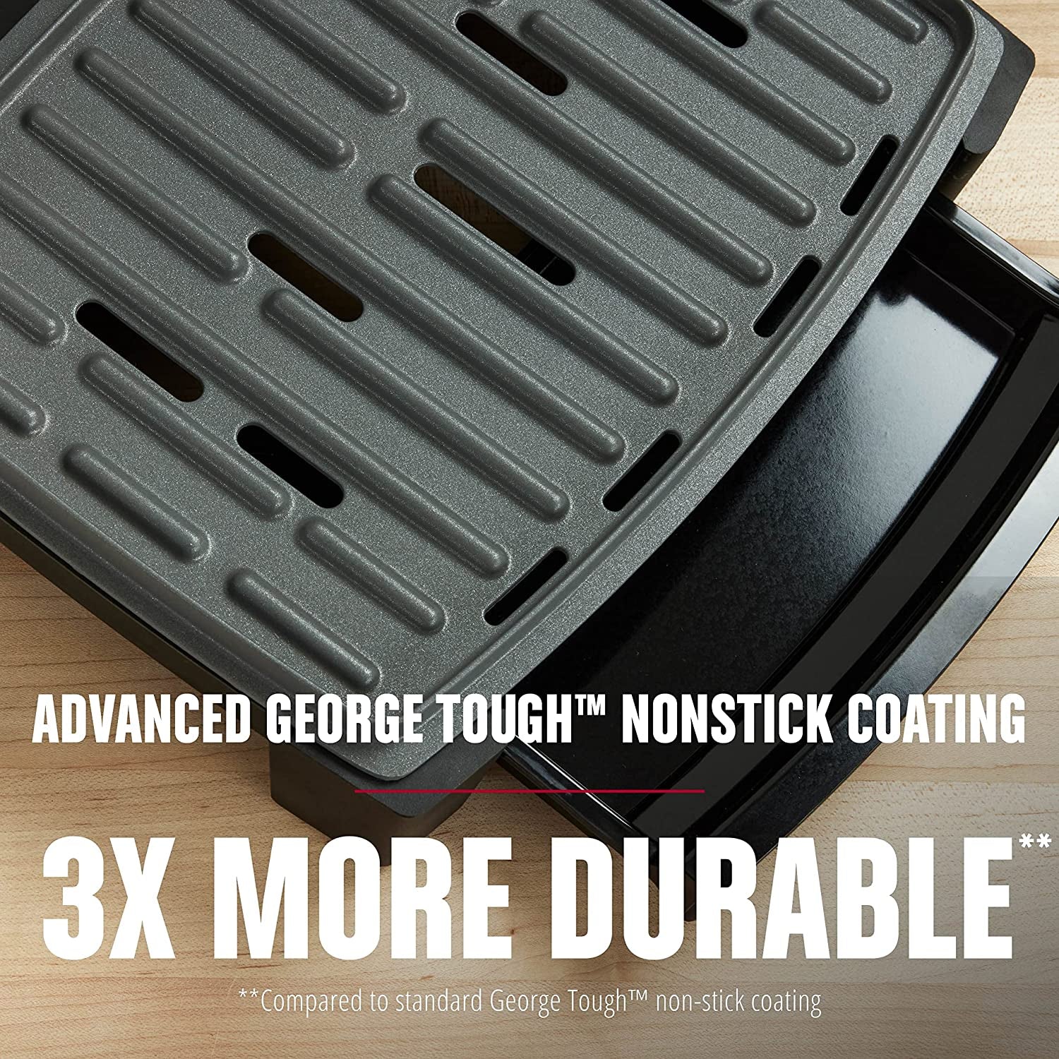 ® Fully Submersible™ Grill. NEW Dishwasher Safe. Wash the Entire Grill. Easy-To-Clean Nonstick. Black/Grey - Image 6