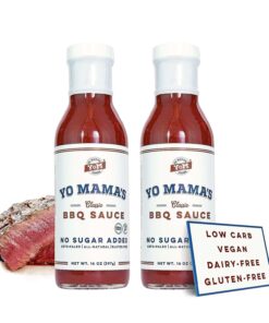 Keto Barbecue BBQ Sauce by Yo Mama'S Foods – (Pack of 2) - Vegan. No Sugar Added. Low Carb. Low Sodium. Gluten Free. Paleo. and Made with Whole Non-Gmo Tomatoes!