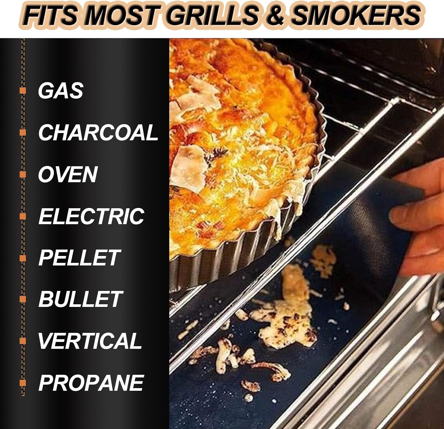 Ubeesize Grill Mats for Outdoor Grill Set of 6 - Heavy Duty Non-Stick BBQ Grilling Mat & Oven Liner. Reusable. Easy to Clean - Works on Oven. Gas. Charcoal. and Electric BBQ - 15.75 X 13 Inch - Image 6