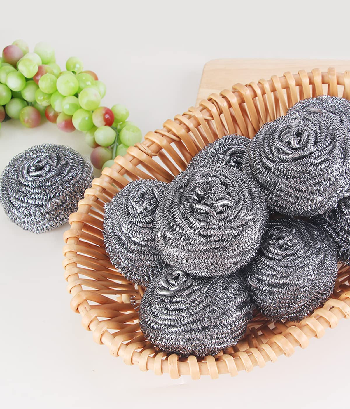 6Pcs Scourer Steel Wool Scrubber - Steel Wool for Cleaning Dish Pots Pans Grills Stainless Steel Scrubber for Kitchen Sinks Cleaning Steel Wool Pads Metal Scrubber. Flexible - Image 8