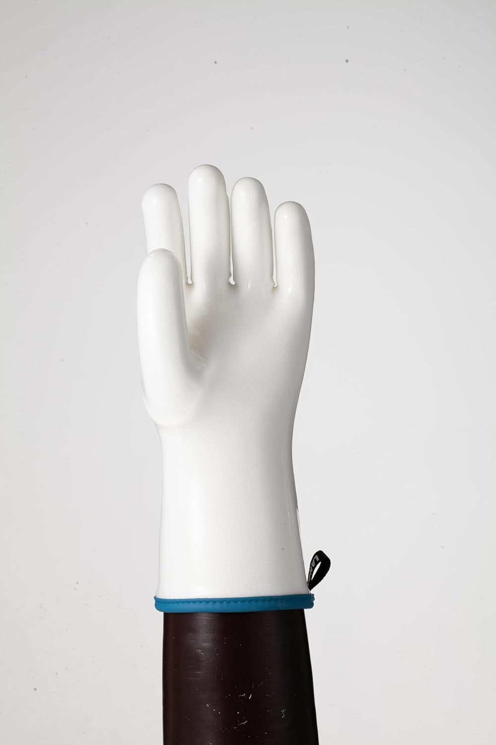 LANON Liquid Silicone Gloves. Heat Resistant Oven Gloves with Fingers. Food Grade. Waterproof. White. Large - Image 11