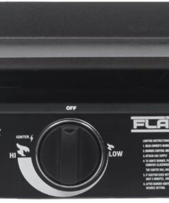 E8217 Flat Iron Portable Table Top 17 Gas Griddle Propane Grill. Black